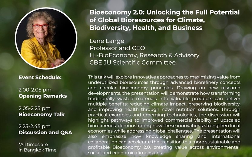 A Pioneering Bioeconomy Talk with Professor Lene Lange on Transforming Global Bioresources